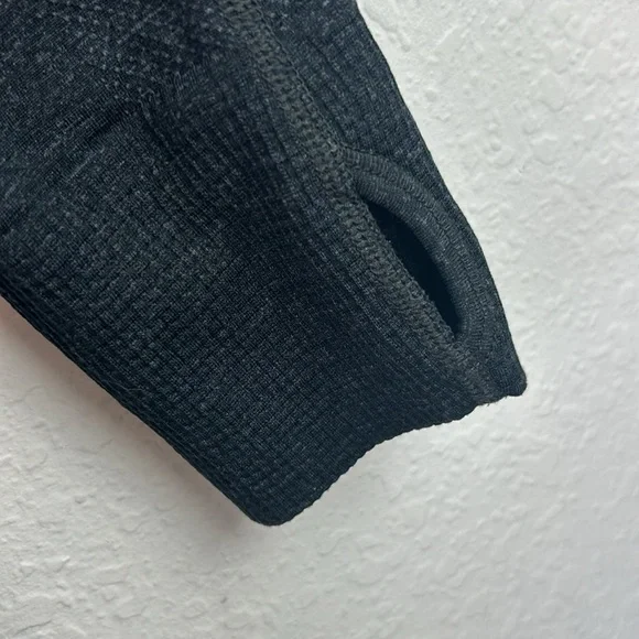 ATHLETA Charcoal Gray Quarter Zip Compression Ruched Pullover XL - Picture 5 of 7